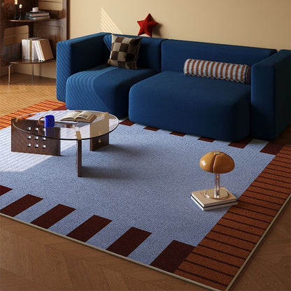 Retro striped living room carpet
