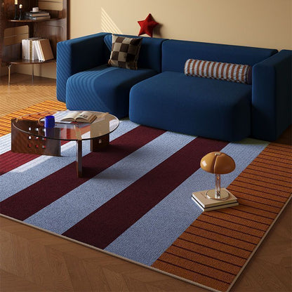 Retro striped living room carpet