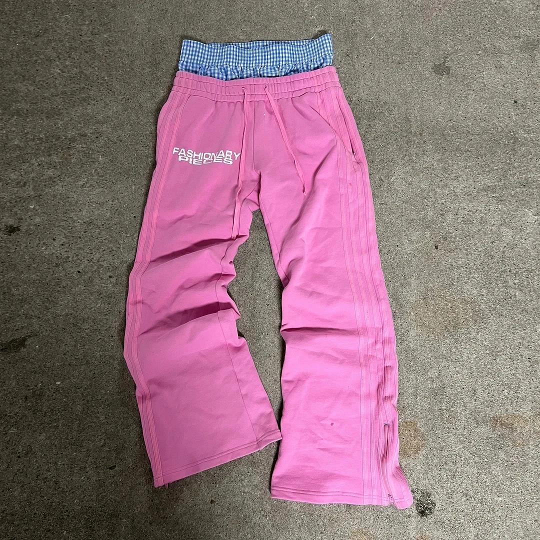 Retro Striped Print Pants