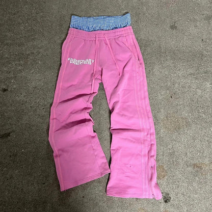 Retro Striped Print Pants