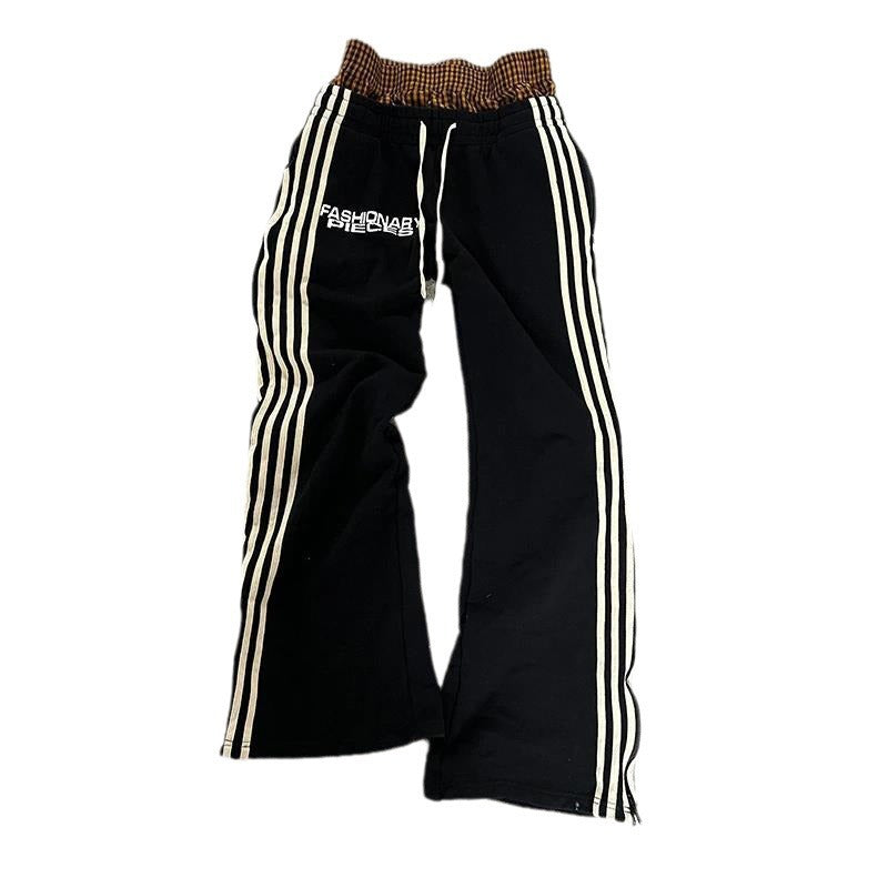Retro Striped Print Pants