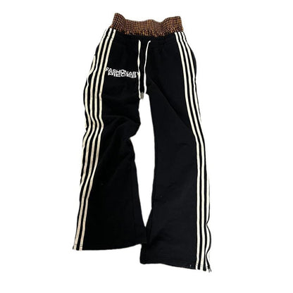 Retro Striped Print Pants