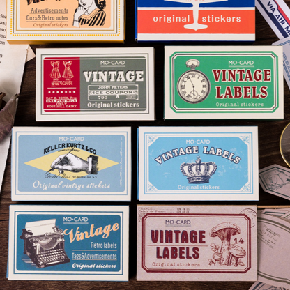 Retro Style Adhesive Stickers