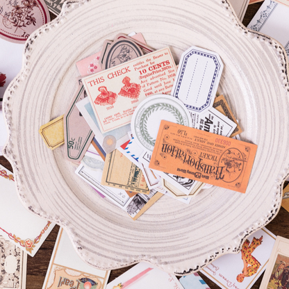 Retro Style Adhesive Stickers
