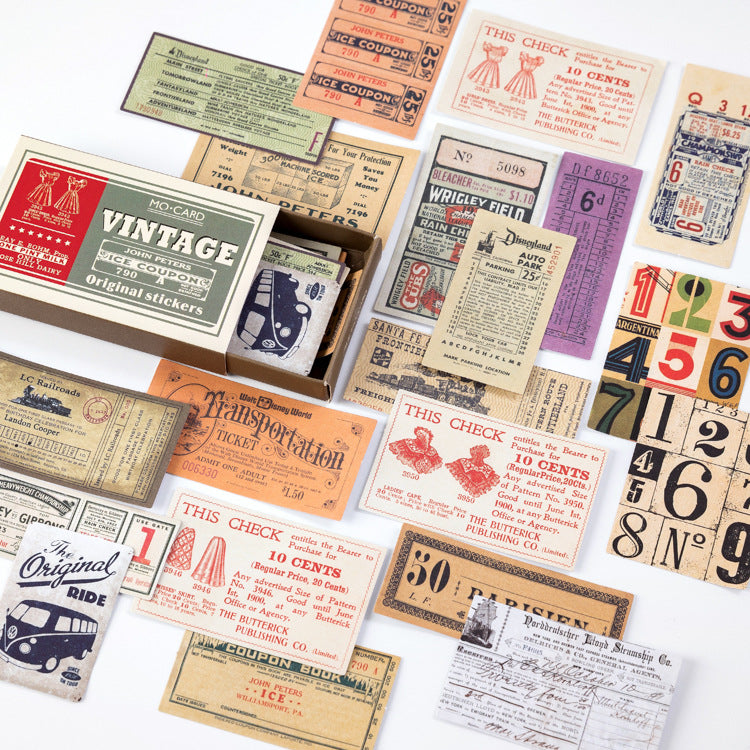 Retro Style Adhesive Stickers