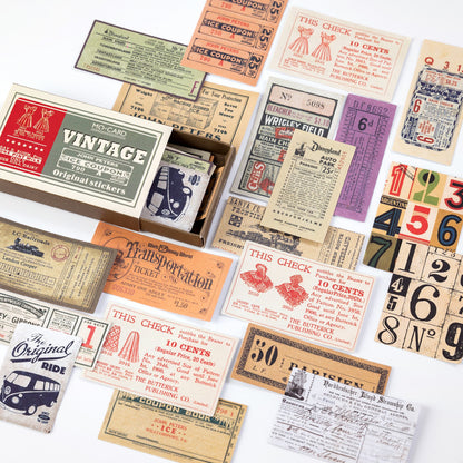 Retro Style Adhesive Stickers