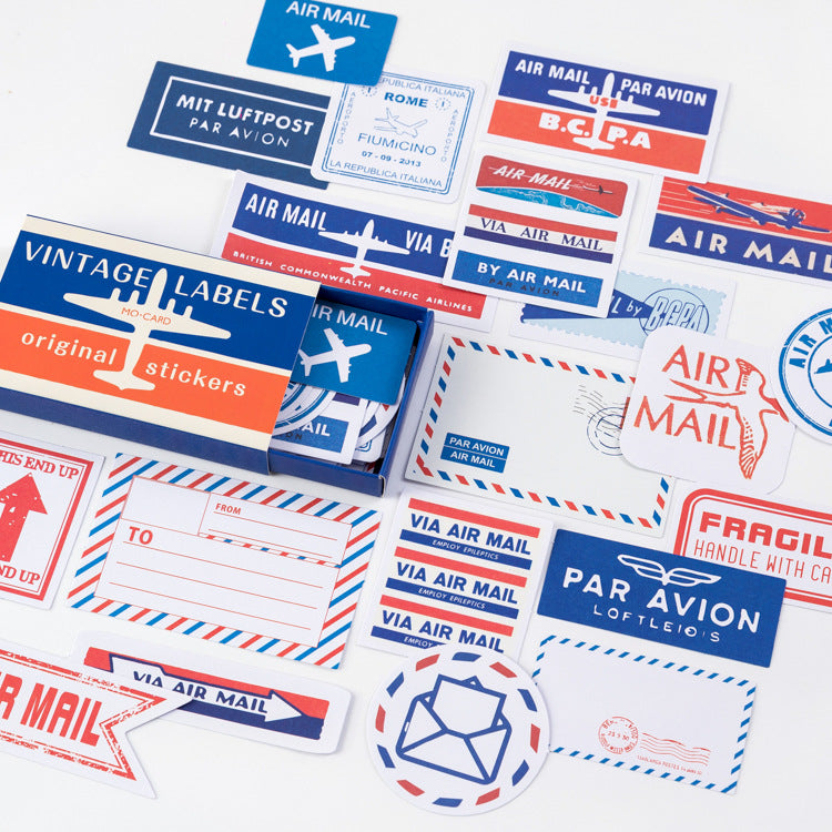 Retro Style Adhesive Stickers
