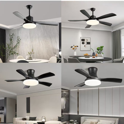 Retro Style Ceiling Fan Light with Smart Control
