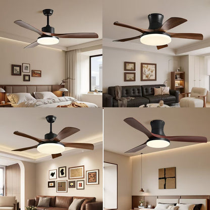 Retro Style Ceiling Fan Light with Smart Control