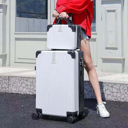 Retro Style Luggage Suitcase with Scratch Resistant Zipper
