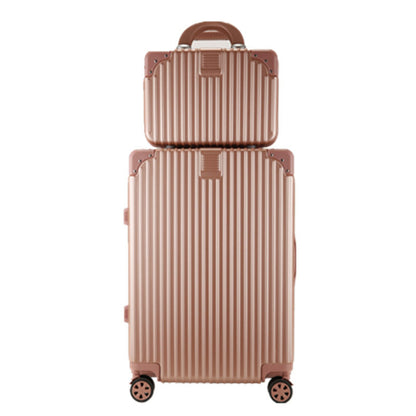 Retro Style Luggage Suitcase with Scratch Resistant Zipper