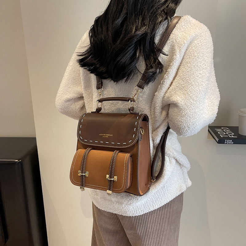 Retro Style PU Backpack