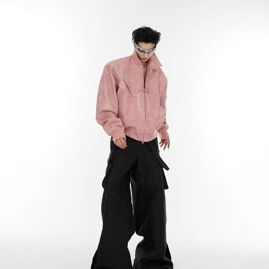 Retro Suede Motorcycle Jacket