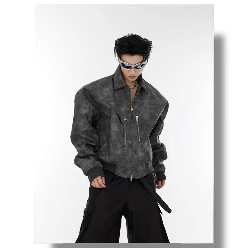 Retro Suede Motorcycle Jacket