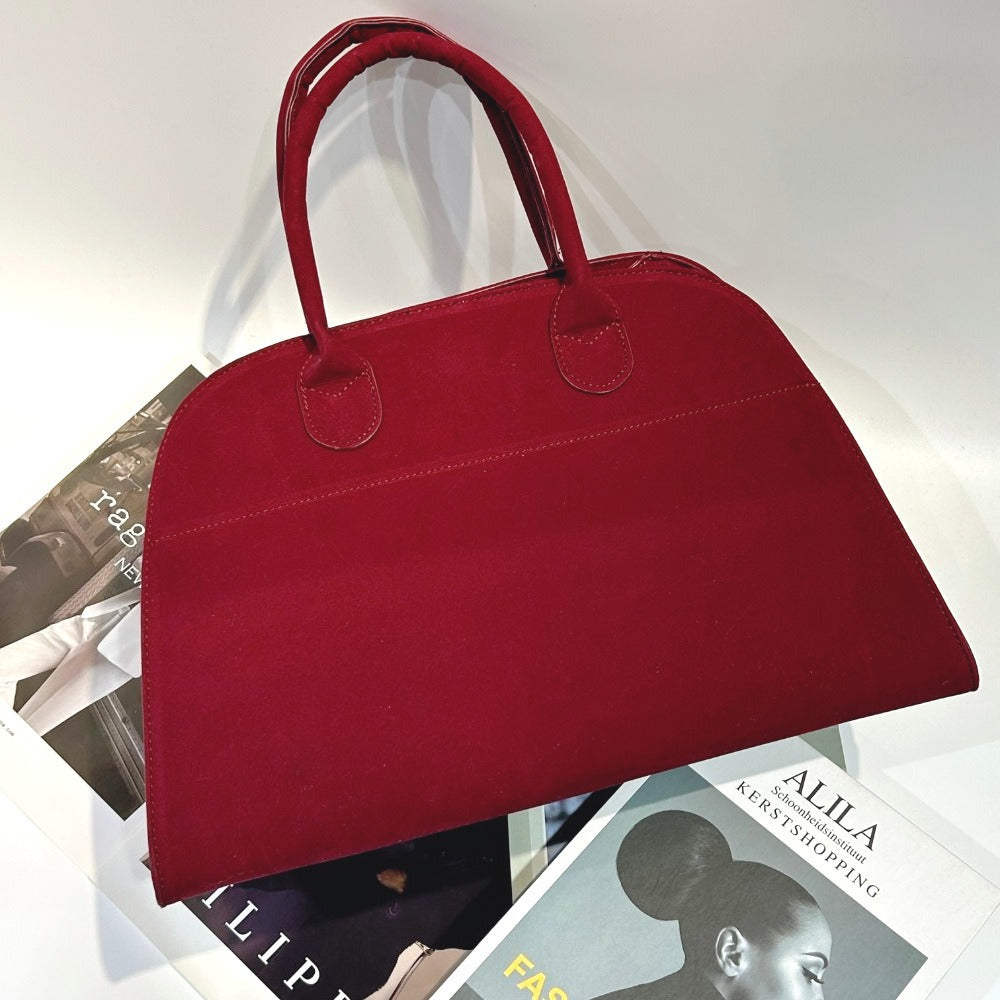 Retro Suede Tote Bag for Women