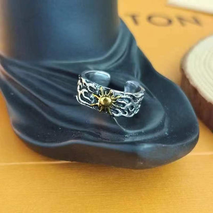 Retro Sun Open Ring
