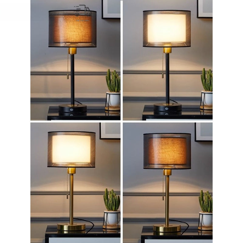 Retro Table Lamp with Adjustable Lighting
