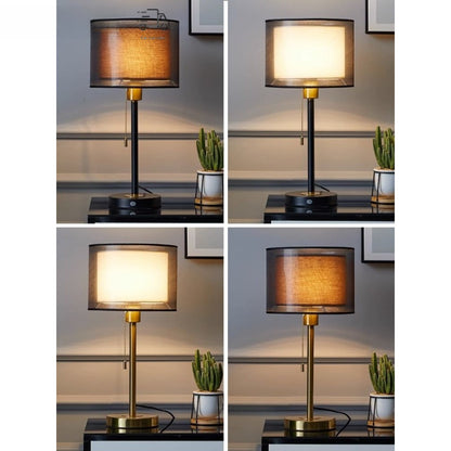 Retro Table Lamp with Dimmable LED Lighting