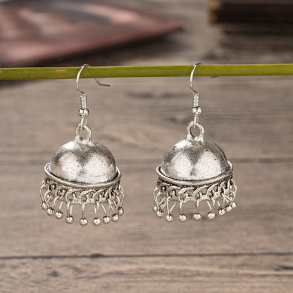 Retro Tassel Bell Earrings with Zircon