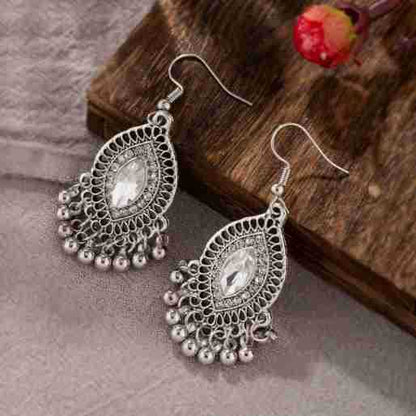 Retro Tassel Bell Earrings with Zircon