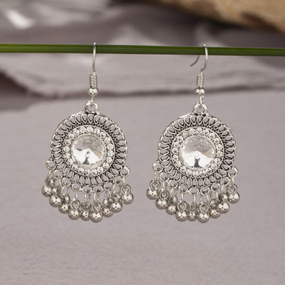 Retro Tassel Bell Earrings with Zircon