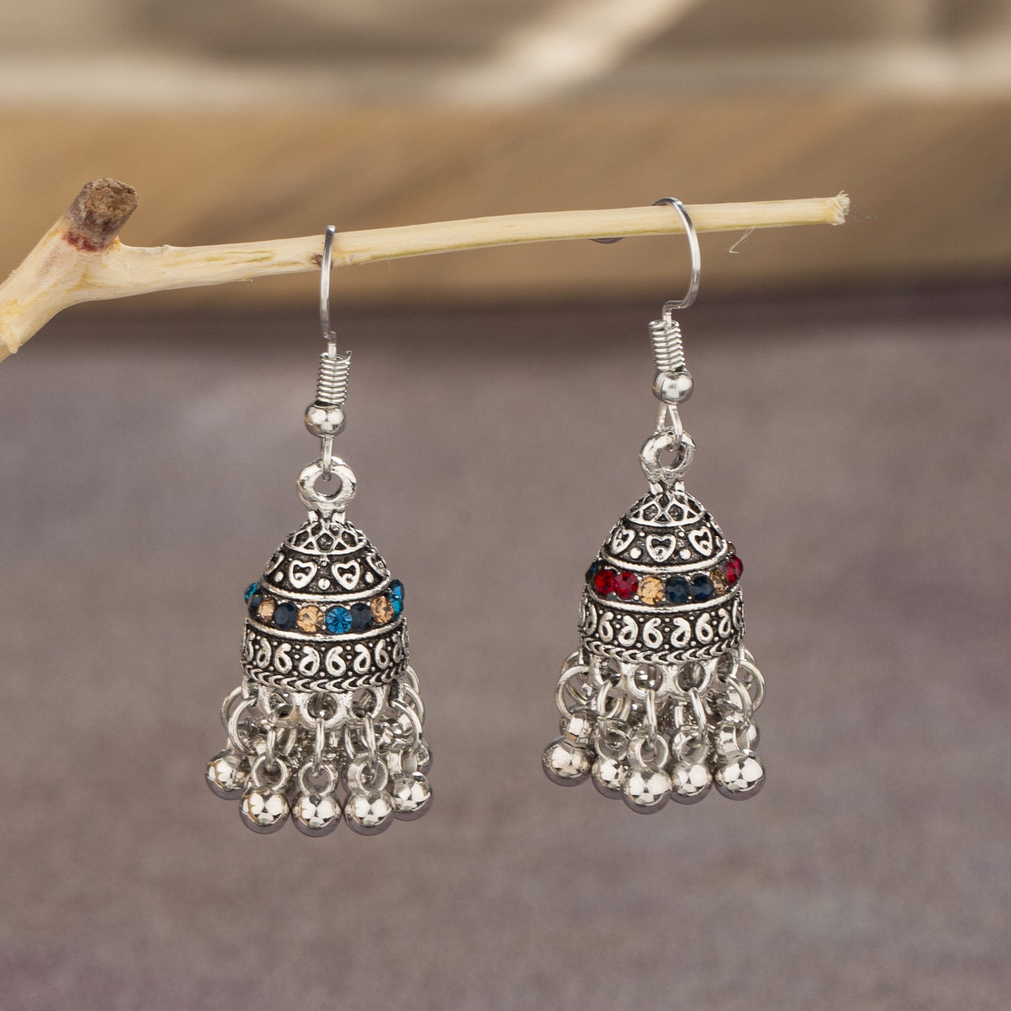 Retro Tassel Bell Earrings with Zircon