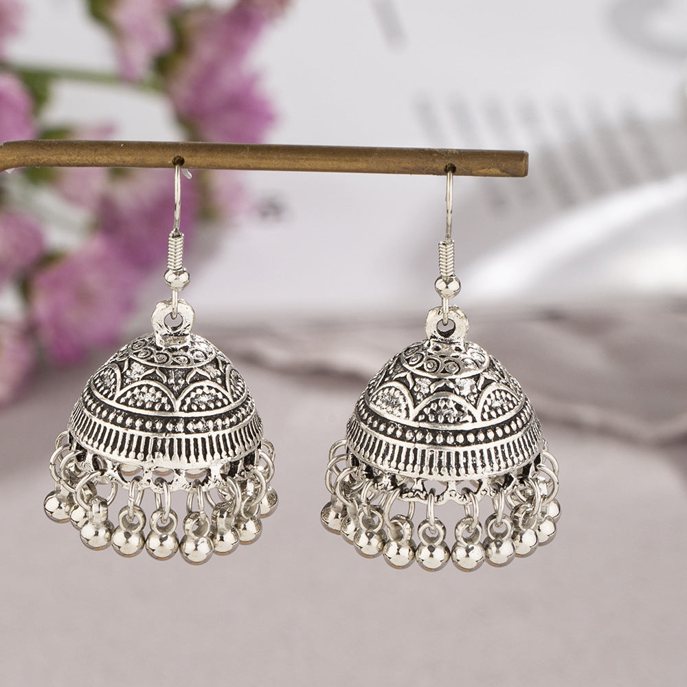Retro Tassel Bell Earrings with Zircon