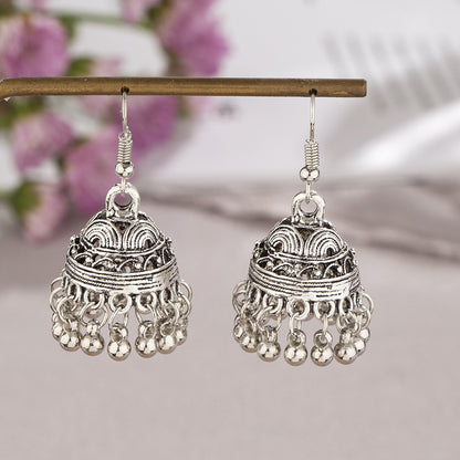 Retro Tassel Bell Earrings with Zircon