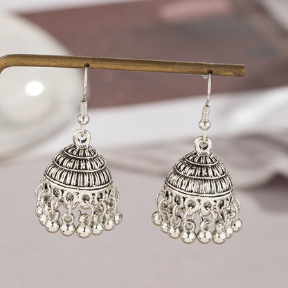 Retro Tassel Bell Earrings with Zircon