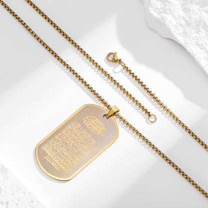 Retro Texture Stainless Steel Necklace Pendant