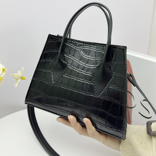 Retro Textured Crossbody Bag