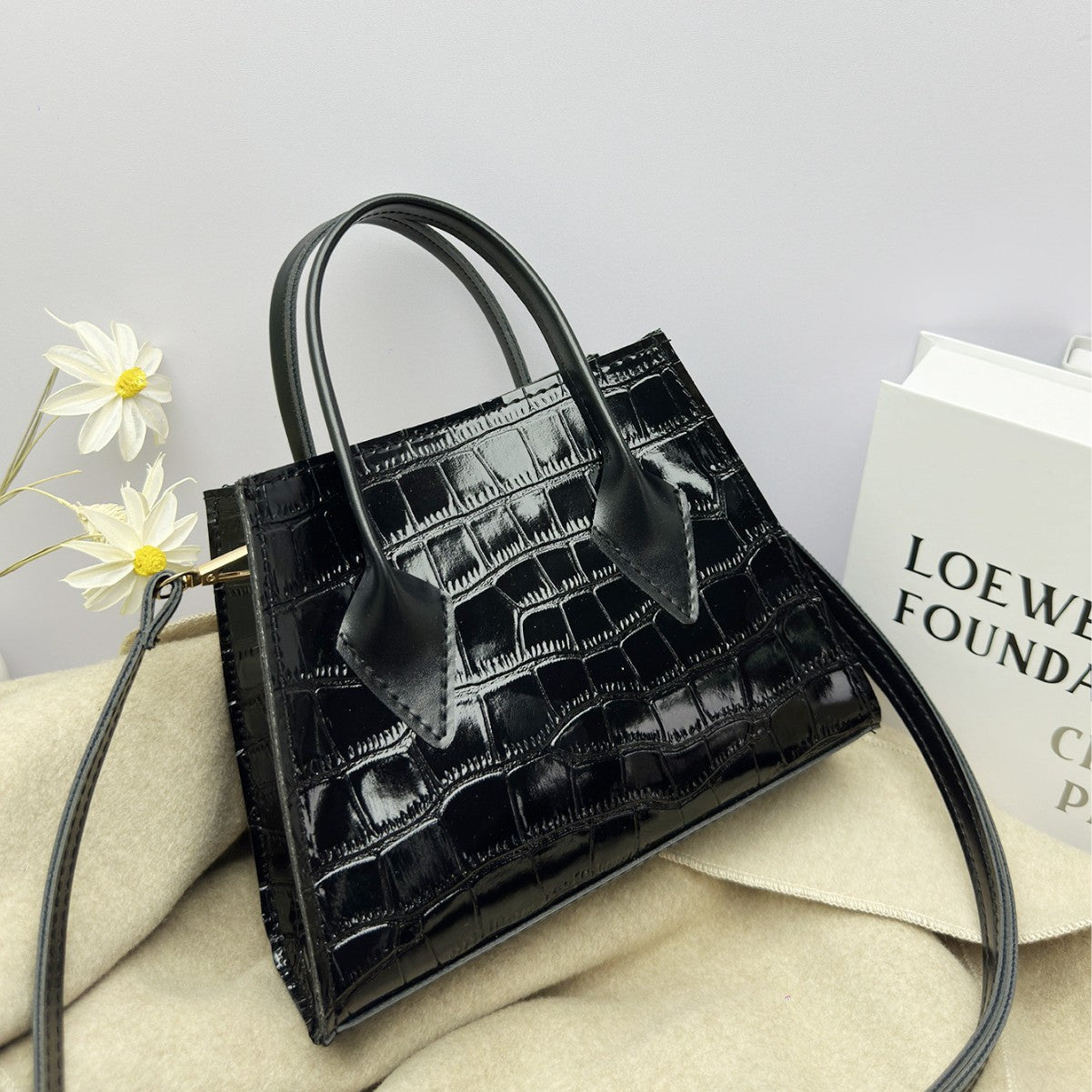 Retro Textured Crossbody Bag