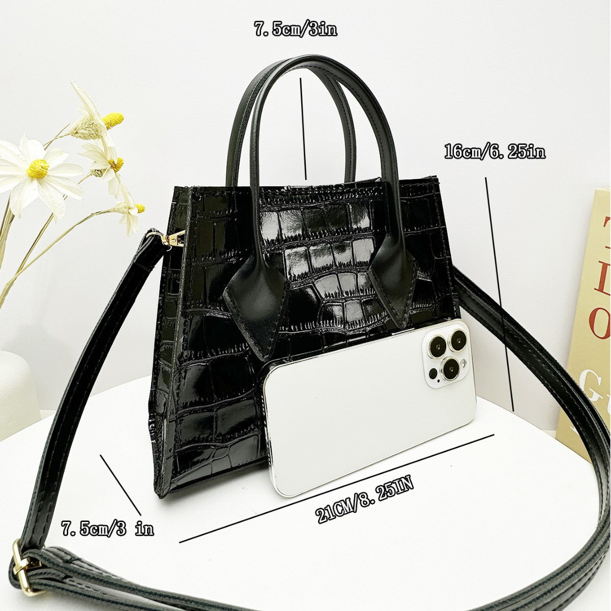 Retro Textured Crossbody Bag