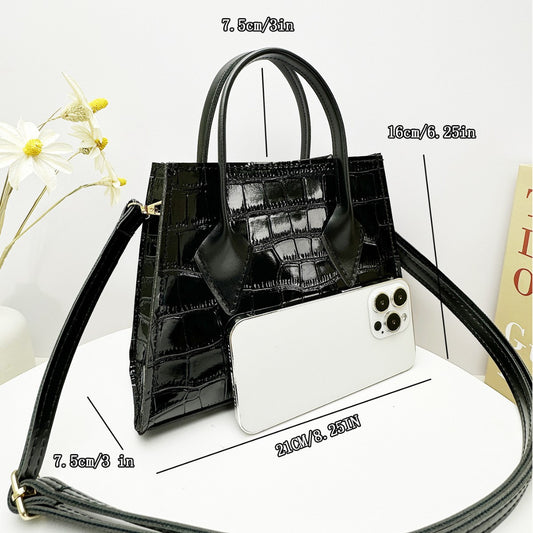 Retro Textured Crossbody Bag