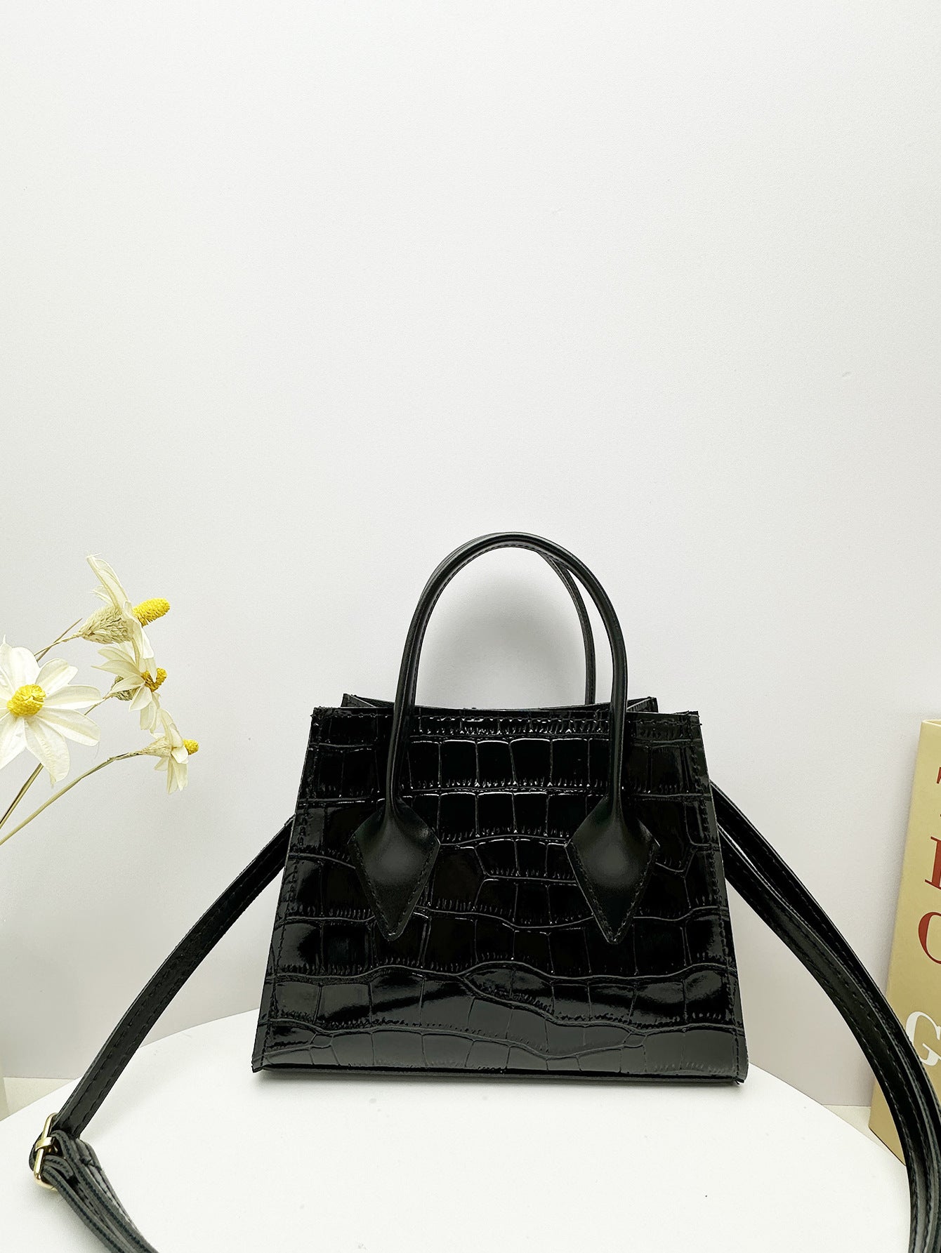 Retro Textured Crossbody Bag