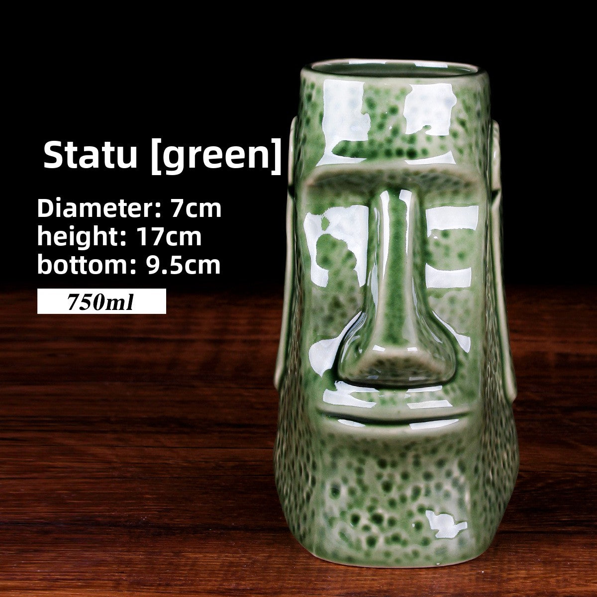 Retro Tiki Themed Ceramic Cocktail Cup