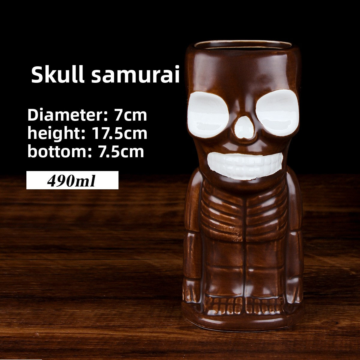 Retro Tiki Themed Ceramic Cocktail Cup