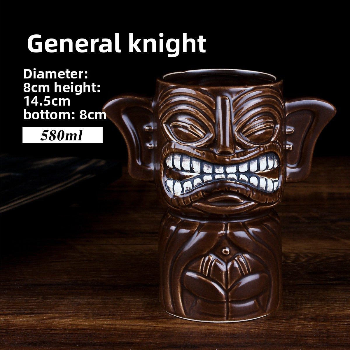 Retro Tiki Themed Ceramic Cocktail Cup