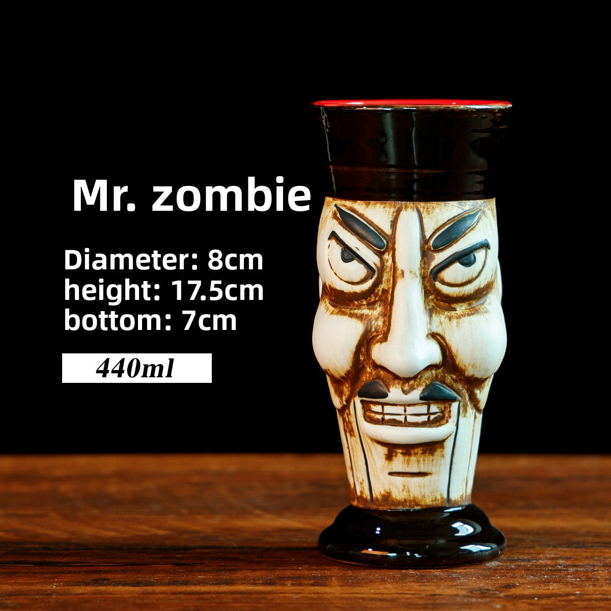 Retro Tiki Themed Ceramic Cocktail Cup