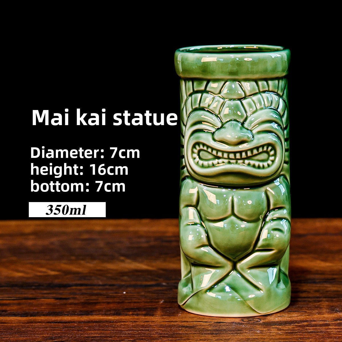 Retro Tiki Themed Ceramic Cocktail Cup