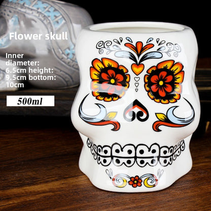 Retro Tiki Themed Ceramic Cocktail Cup