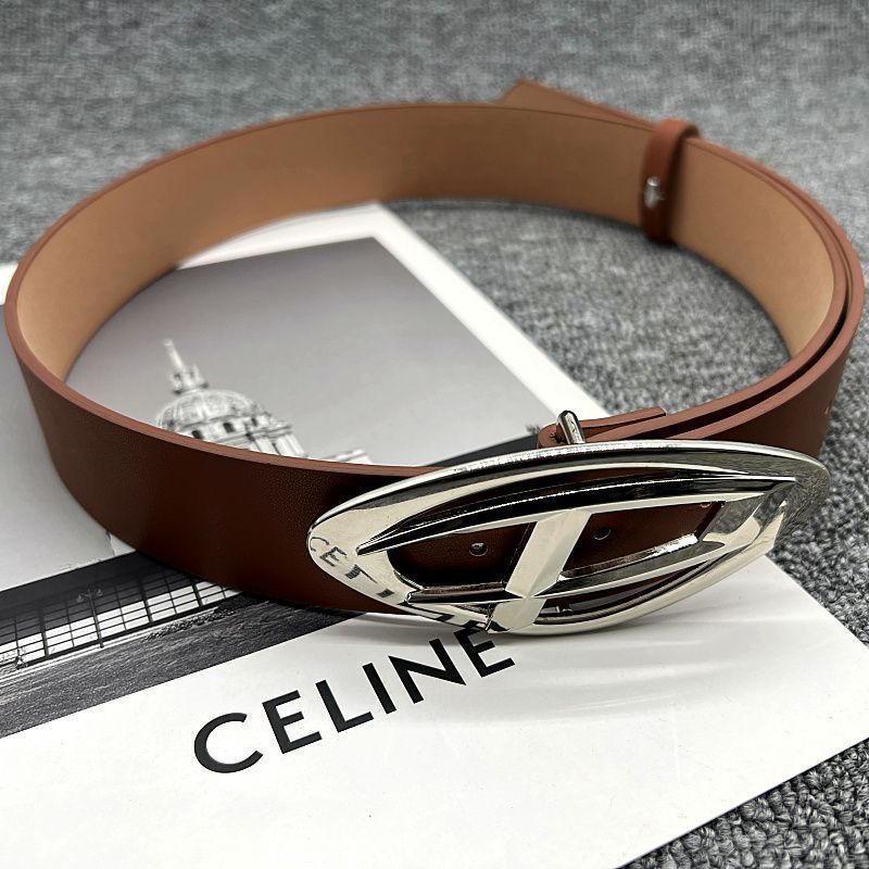 Retro versatile buttoned leather belt