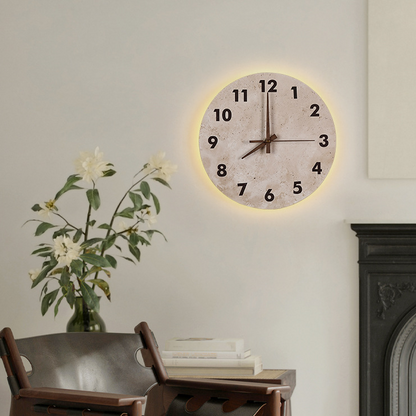 Retro Wall Lamp with Clock