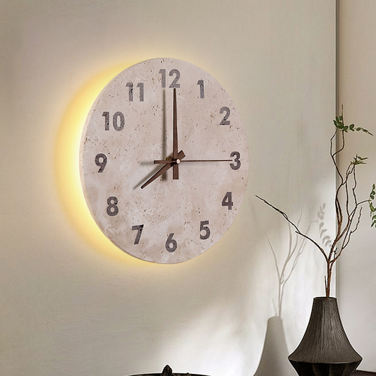 Retro Wall Lamp with Clock