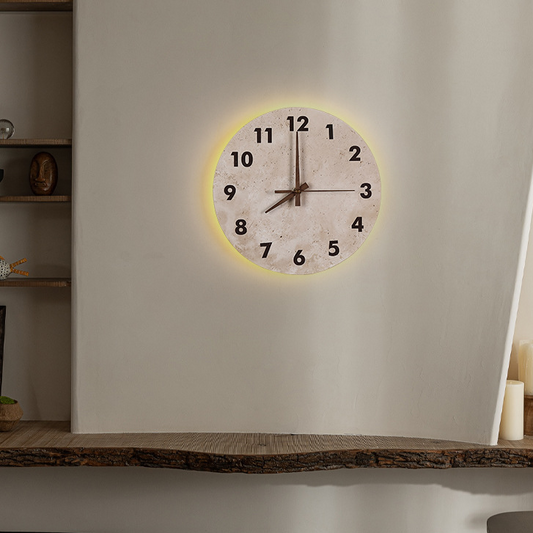 Retro Wall Lamp with Clock