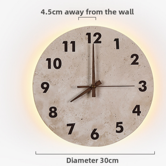 Retro Wall Lamp with Clock