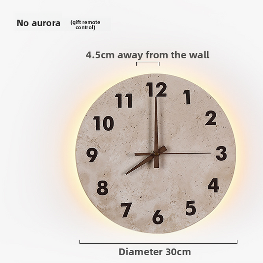 Retro Wall Lamp with Clock