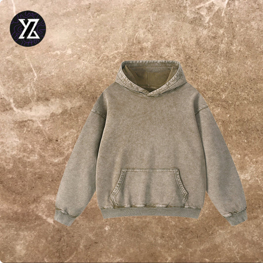 Retro Washed Cotton Heavyweight Hoodie