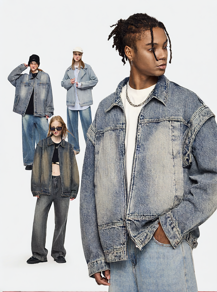 Retro Washed Denim Jacket
