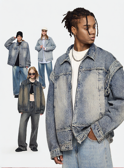 Retro Washed Denim Jacket